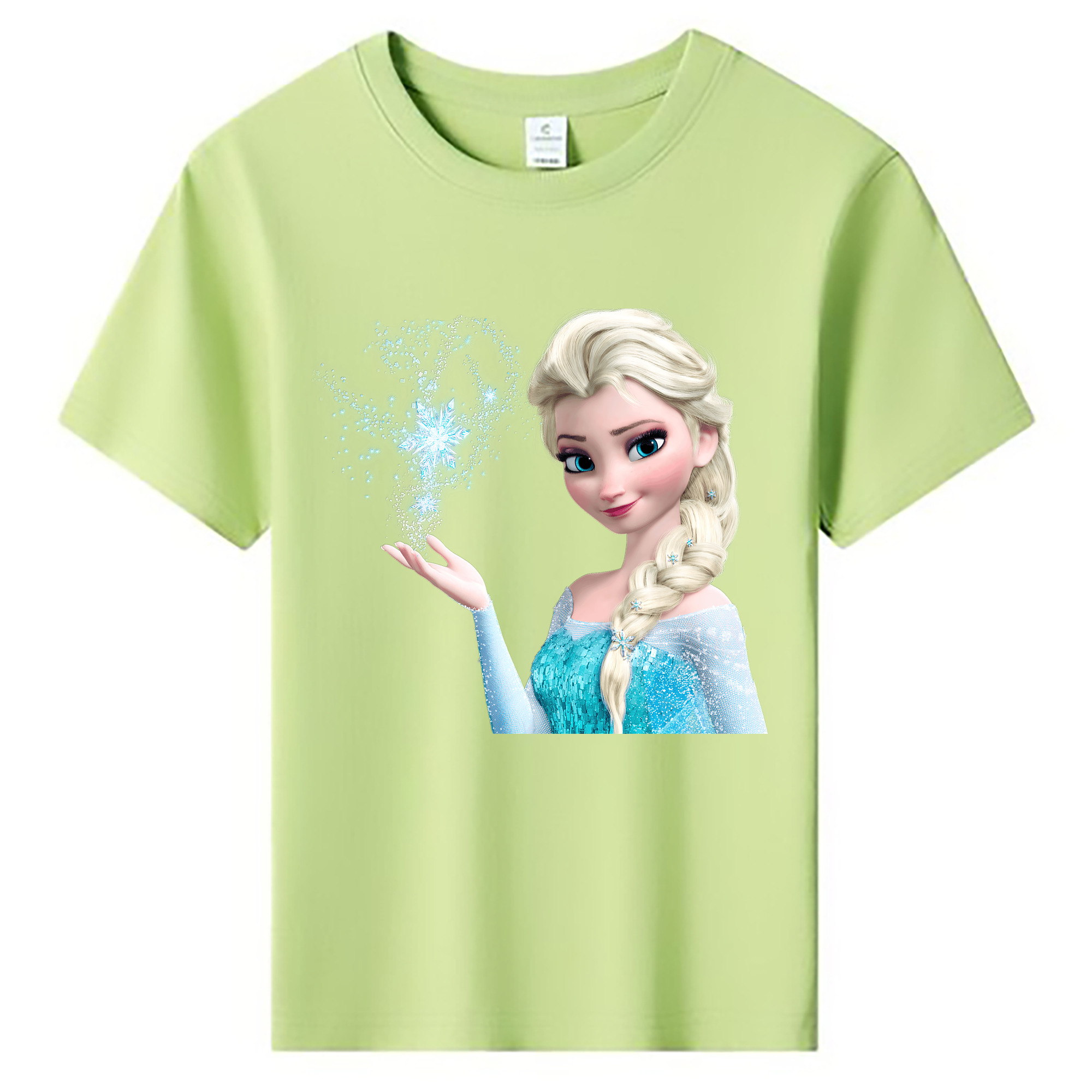 （画像用） アナと雪の女王 アンナ エルサ Frozen Anna Elsa 綿100％キッズTシャツ（フロントプリント）